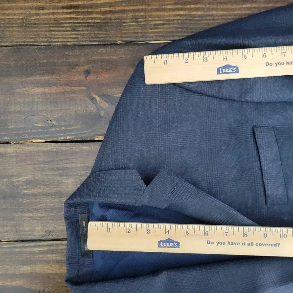 Michael‎ Kors Men's Sport Coat Blazer Two Button Navy Blue Poly Blend Size 40R